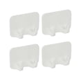thumbnail image 1 of Toystoory 4 Uds. Gancho doble multifuncional para ropa, bolso, ganchos colgantes, colgador de alta resistencia, organizador, dormitorio, cocina, Accesorios de baño Blanco, 1 of 6