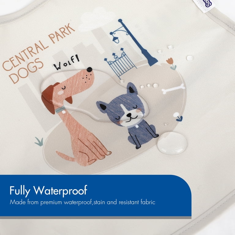 Gllquen Baby Waterproof Feeding Bibs 5 Pack, Elephant photo 5