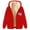 Red, variant on Autumn/winter Lamb Coat Plus Thick Hooded Cardigan Plus Size Coat