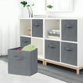 thumbnail image 4 of RECUTMS 6Pack Collapsible Fabric Storage Cubes Organizer Baskets with Handles-Gray, 4 of 8