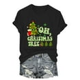 thumbnail image 6 of idosla Womens Christmas Light Shirt: Merry Christmas Tee Shirts Xmas T-Shirt Christmas Bright Short Sleeves Top (Black, 3XL), 6 of 8