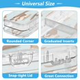 thumbnail image 4 of Plastic Pencil Box Large Capacity Pencil Boxes Clear Boxes with Snap-Tight Lid Stylish Office Supplies Storage Organizer Box Cute Otters in Various Poses, 4 of 7