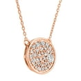 thumbnail image 3 of 14K Rose Gold Diamond Cluster Pendant Necklace for Women (1/3 Cttw, H-I Color, I1-I2 Clarity), 18", 3 of 9