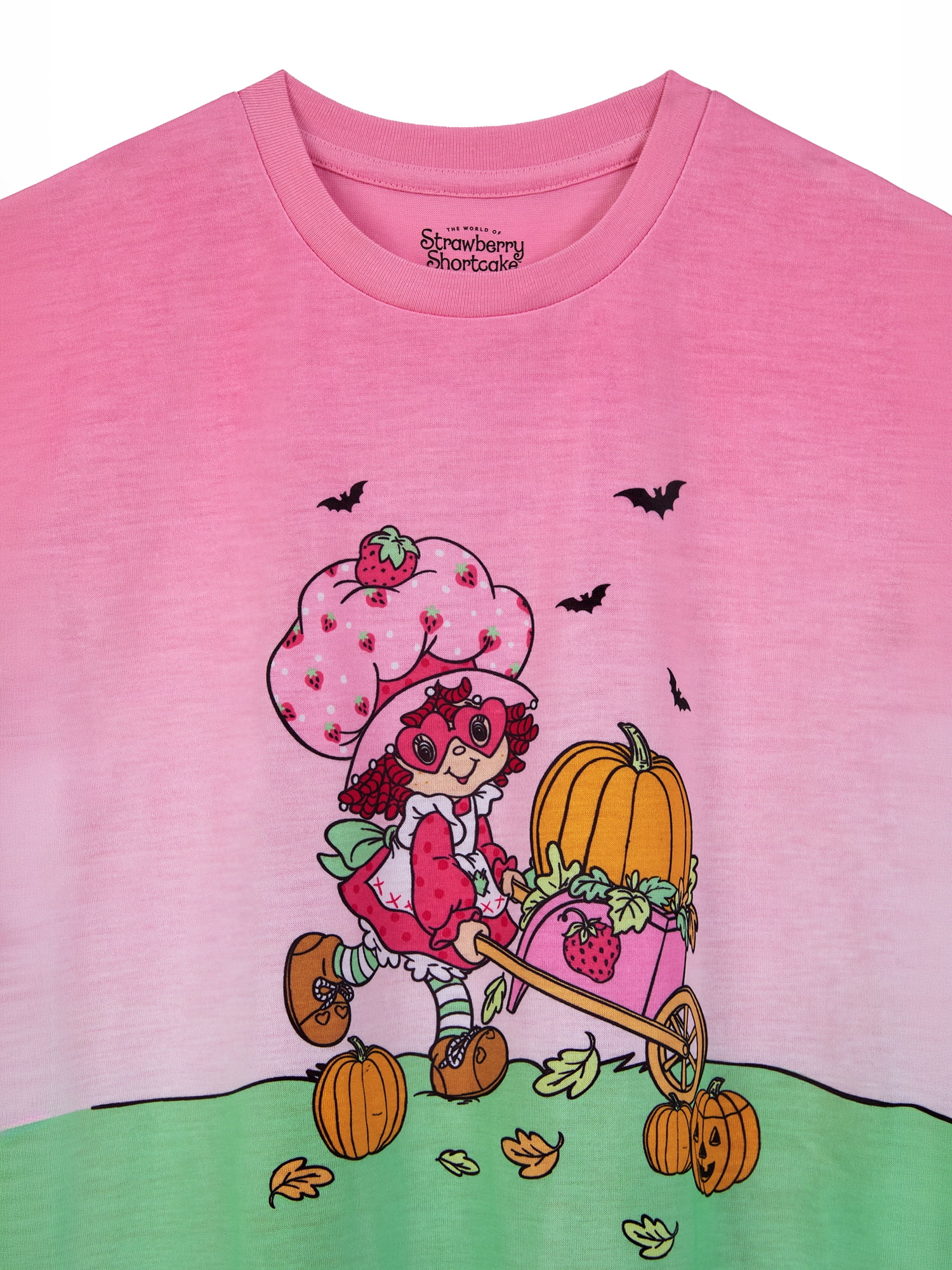 Strawberry Shortcake Girls Halloween Short Sleeve Sleep Top and Shorts Pajama Set, 2-Piece, Sizes 4-12