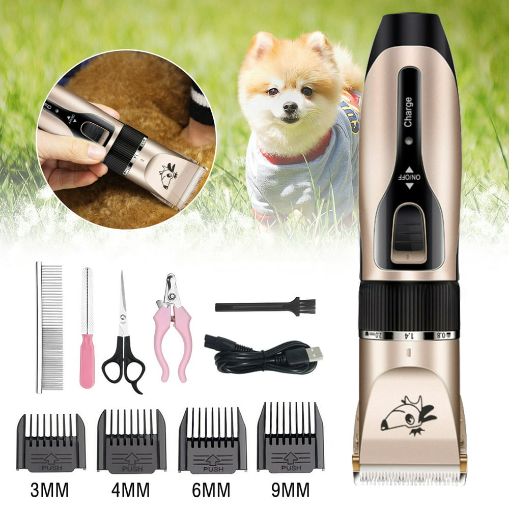 Amerteer 11 PCS Dog Clippers Cat Shaver, Professional Hair Grooming ...