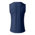 thumbnail image 3 of Bcfgryg Men's Sleeveless Wide Shoulder Tank Top For Summer Fitness Sports And Casual Wear Mens Casual Vest Blue XXXXL, 3 of 4