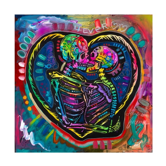 Canvas Wall Art - Dean Russo '4ever' Wall Art for Living Room, Bedroom, or Office Décor by Trademark Fine Art - 14 x 14 Inches