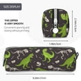 thumbnail image 3 of Naloa Dinosaur Skeleton Leather Pencil Case, Makeup Pouch, Zipper Pouch for Daily Essentials, Storage Organizer, Cosmetics and Stationary Bag, 3 of 7