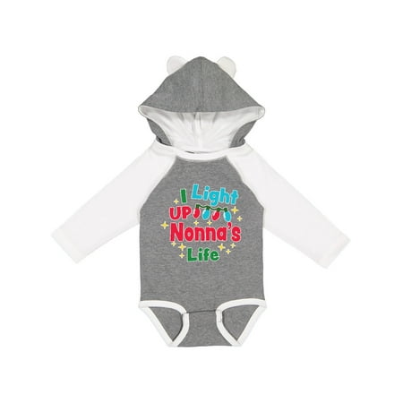

Inktastic Christmas I Light Up Nonna s Life Gift Baby Boy or Baby Girl Long Sleeve Bodysuit