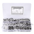 thumbnail image 1 of Loewten Kit de Laveuse Plate, 720 Pcs Kit de Laveuse Plate Acier Inoxydable 304 Joint à Ressort Argenté Assortiment M3-M12, Laveuse Plate, 1 of 8