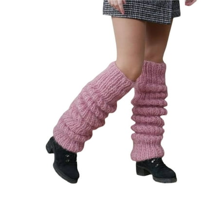 

AMILIEe Women Y2K Ribbed Knit Leg Warmers Long Leg Socks Warm Teen Girls Boot Socks