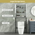 thumbnail image 6 of Giantex Over The Toilet Storage Cabinet, Freestanding Above Toilet Rack w/Adjustable Shelf & Bottom Bar, White, 6 of 9