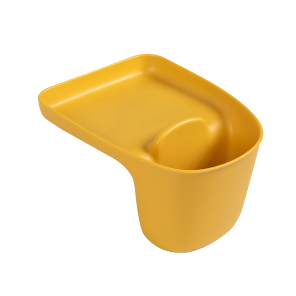Cesta de almacenamiento para drenaje de fregadero de cocina, soporte para ventosa, suministros de cocina, paño de cocina, palillos, cesta de almacenamiento de desechos (amarillo claro