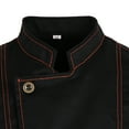 thumbnail image 4 of de Mezclilla Unisex Chef Chaqueta Cortas Camiseta Cocina - Negro, M Negro m Salvador chaqueta de cocinero manga corta, 4 of 10
