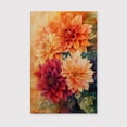 thumbnail image 2 of Dahlia Flower Canvas Wall Art 8x12 inches - Neutral Tone Dahlia Flower Watercolor Canvas Art for Cozy Bedroom Wall Decor, 2 of 5