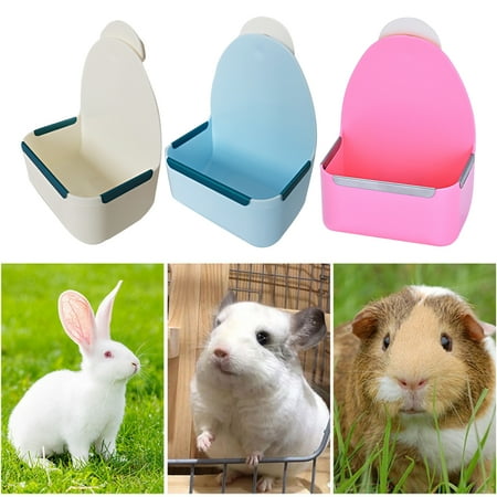 Cheer.US Feeder Bowl PP Plastic Removable Hanging Food Water Bowl Crate Coop Cup for Small Animals