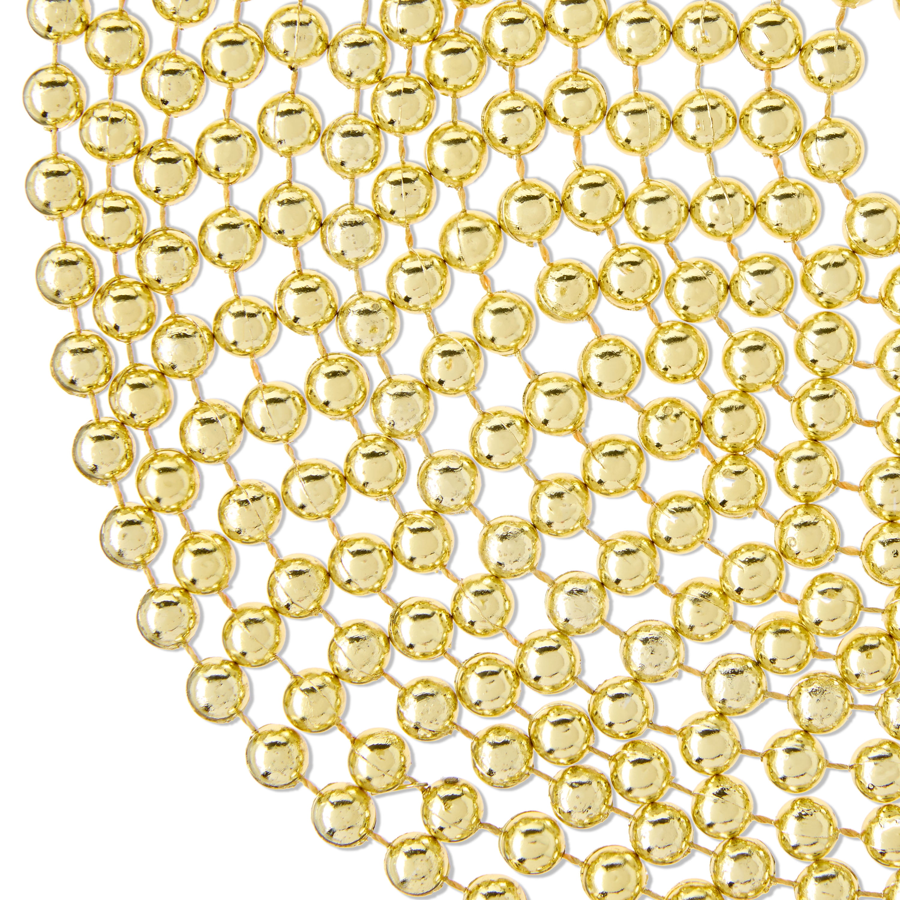 Plastic Metallic Bead Christmas Garland, Gold, 18', by Holiday Time