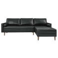 thumbnail image 3 of Pemberly Row 98" Modern Style Leather Sectional Sofa in Black, 3 of 4