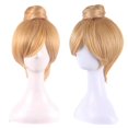 thumbnail image 4 of Anime Cos Wig Princess Bun Blonde Synthetic Hair Straight Short Cosplay Costume for Tinker Bell, 4 of 4