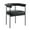 Black, variant on Dayalane Modern Dining Chairs Set of 2, Upholstered Sherpa Side Chairs with Barrel Backrest and Black Metal Legs, Accent Kitchen Chairs for Dining Room Living Room, White