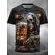 thumbnail image 4 of Camiseta con estampado 3D de Fire Reaper para hombre, estilo gótico, para fiesta, calle, manga corta, cuello redondo, ropa de verano y primavera, 4 of 4