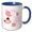 Blue/White, variant on 3drose, Pink Polka Dot Tea Set, Cakes. It Is Tea Time Positive Text, 11oz Mug