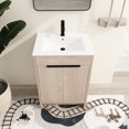thumbnail image 4 of BNK 24 Inch Freestanding Bathroom Vanity with White Ceramic Sink, Modern Floor Standing Bathroom Vanity Set, Single Bathroom Vanity and Sink Combo, with 2 Doors, 4 of 9