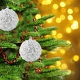 thumbnail image 7 of ABPWLY Home 3.14 Inch White Red Gold Silver Plastic Christmas Ball Ornaments Set of 4 Hanging Tree Decor Christmas Decorations Indoor, 7 of 7