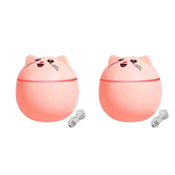 Monstrate Gato de dibujos animados Humidificador de aire USB Coche Mini ultrasónico Aroma Air Oil Rosado 2piezas Monstrate CBP139777