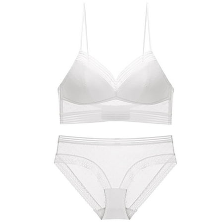 HCURIBAD Wireless Bras Clearance! Wire Large Backless Bra for Women with Back Ultra Thin U Shaped French Dress Bra Set  Push up Bra  Backless Bra  Bras for Women White S