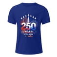 thumbnail image 4 of TOWED22 Men's 250th America Anniversary Casual Printed T-Shirt American Flag Shirt Men 250 Years of Freedom Shirt(Blue,M), 4 of 8