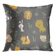 thumbnail image 1 of RYLABLUE Cute Cartoon Foxes Squirrels Wolves Bears Raccoons Owls Deer Throw Pillowcase Cushion Case Cover, 1 of 1
