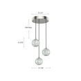 thumbnail image 5 of Alora Lighting MP321203PN Marni 14" Wide Led Multi Light Pendant - Nickel, 5 of 7