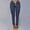 Blue, variant on Turilly Fashion Women Plus Size Drawstring Casual Solid Elastic Waist Pocket Loose Pants