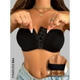 thumbnail image 5 of Women's Plus Size Strapless Front Closure Bandeau Bra Seamless Wireless Bralette Tube Top, 5 of 8