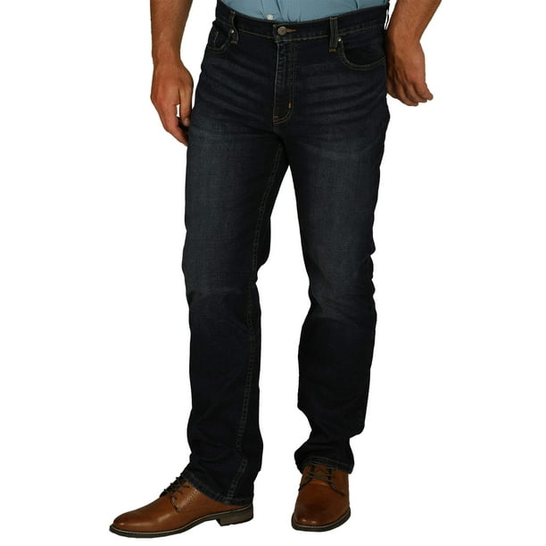GEORGE - George Men's Straight Fit Jean with Flex - Walmart.com ...