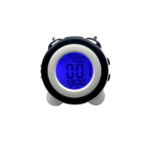 Reloj despertador LED estéreo simple Silencio Electrónico Ruido Doble campana de timbre de metal Reloj digital pequeño Advancent DZ4611-02