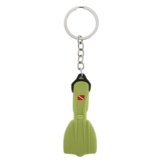 Llavero de Buceo Cola Charm Dive Fans Colgante con cremallera Verde Buceo llavero