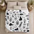 thumbnail image 5 of Printed Flannel Throw Blanket with Black Cat, 5 of 9