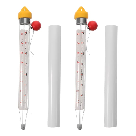 DESIGNICE 2 Sets of Candy Deep Fry Thermometer Instant Read Glass Food Thermometer for Cooking