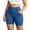 Blue, variant on Women Plus Size High Waisted Bike Shorts with Pockets, Stretch Athletic Workout Yoga Running Volleyball Shorts(Pink,XXL)