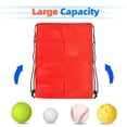 thumbnail image 6 of GSE Games & Sports Expert 19"x15" Mesh Drawstring Sport Ball Bag. Sports Equipment Backpack Bag for Sport Ball, Team Practice, Swimming, Gym, Camping Gear, Laundry - Red, 6 of 8