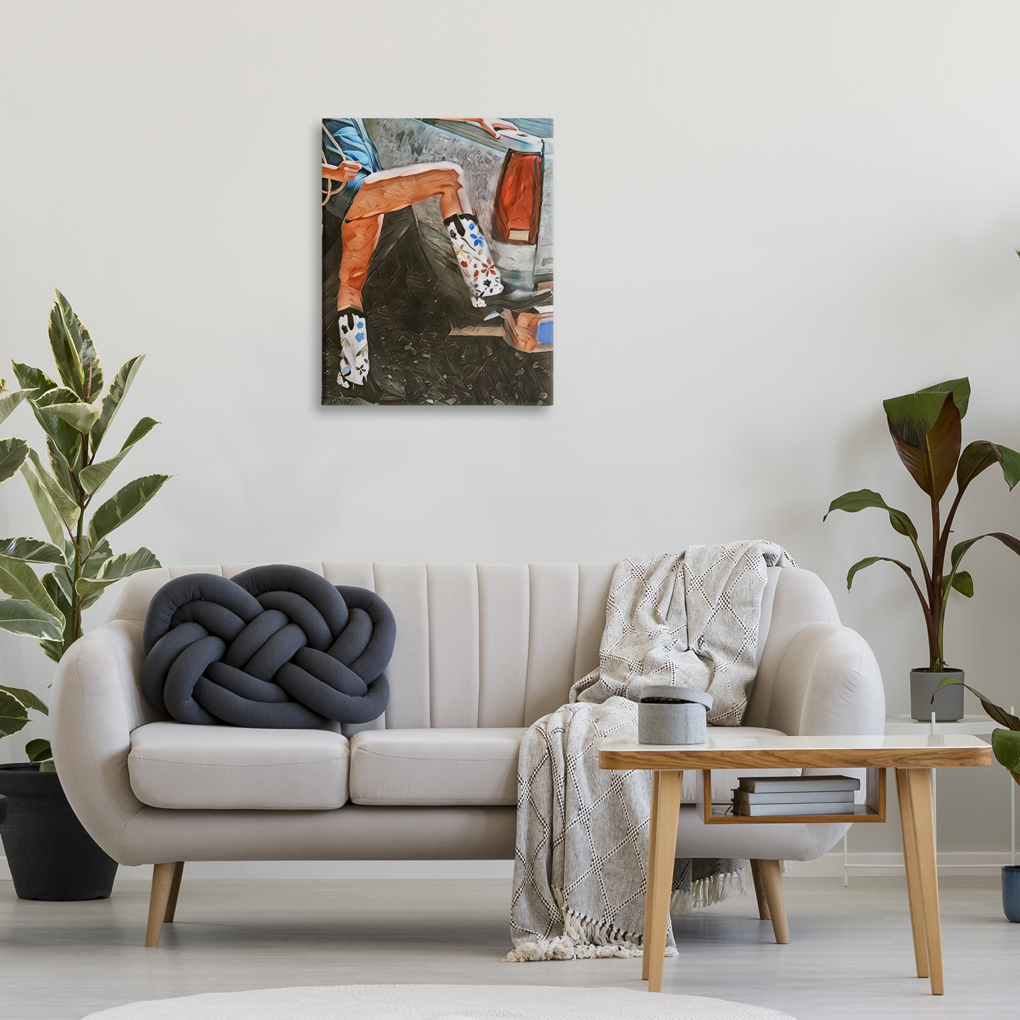 Round Up Cowgirl Boots Canvas Wall Art, design by Jesse Keith