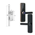 thumbnail image 1 of Door Lock, Tuya Electronic Smart Door Lock With Biometric Fingerprint / Smart Card / Password / Key Unlock/ USB Emergency Charge ,Easy to Install, 1 of 5