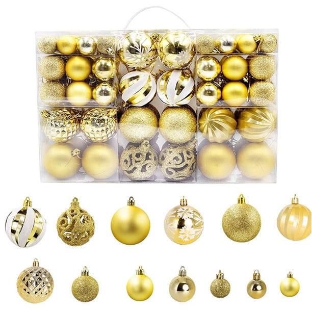 Adornos De Bolas De Navidad Bolas Colgantes De Plástico Pintadas Decoración De Árbol De Navidad Para Navidad Y Fiestas 100 Uds. Minnieouse HA040078-02