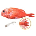 thumbnail image 1 of Juguetes de peluche para gatos Yinane Pescado rojo Carpa falsa meneando eléctrica, 1 of 8