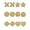 Gold, variant on 6 Pairs Rhinestone Pasties Sticky Bra Reusable Breast Covers Nipple Covers Waterproof Breast Stickers for Women
