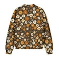 thumbnail image 5 of DISNIMO Floral Printed Jackets for Women Zip Up Sweatshirts V Neck Outwear Long Sleeve Sweatshirts Jacket for Fall Winter, XL, 5 of 7