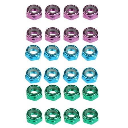 

24Pcs Skateboard Wheel Axle Screw Nuts Longboard Hardware Accessories