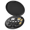 thumbnail image 2 of Matsuzay Kit de cable de carga multifuncional para teléfono móvil Convertidor portátil Oficina USB Organizador de cable de datos de velocidad rápida Teléfono y Comunicación Negro, 2 of 6